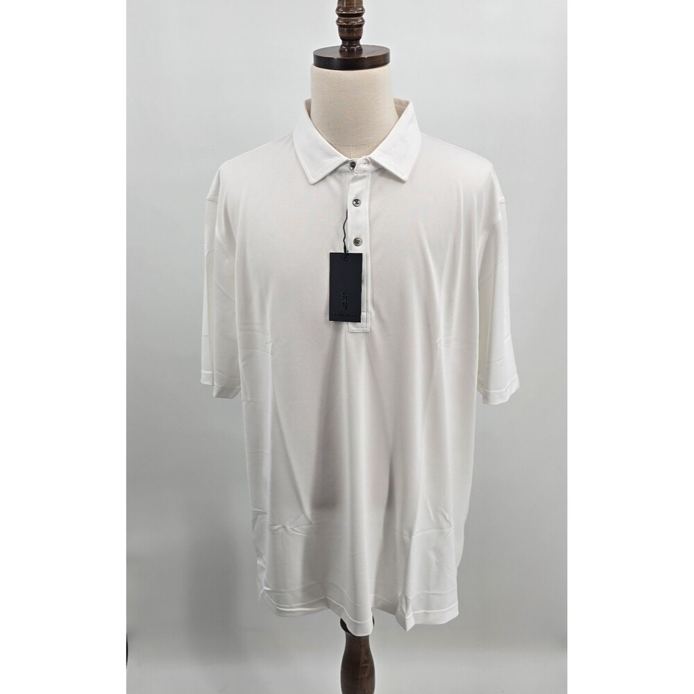 NEW Black Quail Men's Polo Shirt Size 3X Solid White - Picture 3 of 10